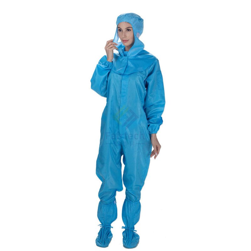Anti-Static Jumpsuit Manufacturer - White ESD Cotton CR Cleanroom Garment All-Antistatic for Safety