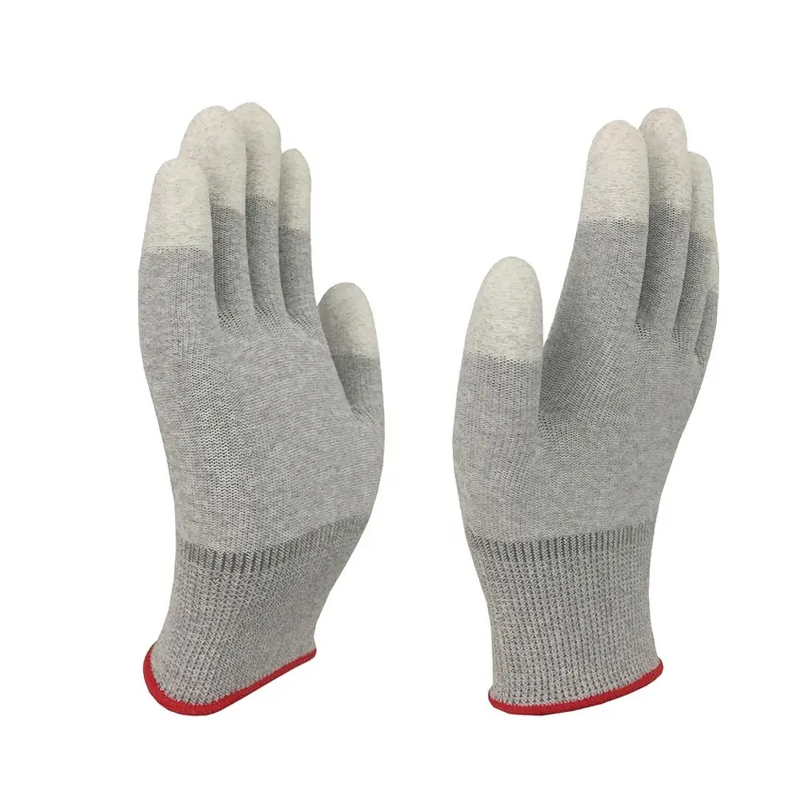 Conductive Copper Fiber Glove Manufacturer - FR0306 PU Fingertip Coating Gloves