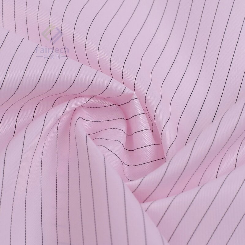 Antistatic ESD Fabric Manufacturer - Factory Supply 150meters 5mm Stripe Industrial Cleanroom