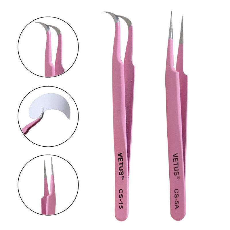 DLUX PROFESSIONAL Vetus Tweezers Manufacturer - ATWST6ASA Korea Extension Eyelash World's Best Quality Safety Product