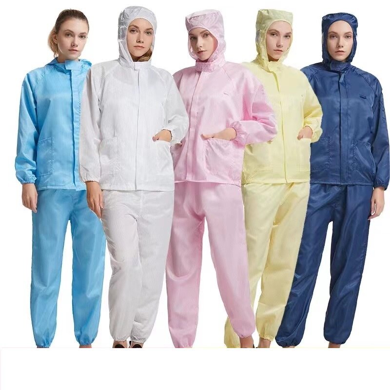 Cleanroom Jumpsuit Manufacturer - High Quality Washable Dust Free Anti Static with Hood ESD Garment