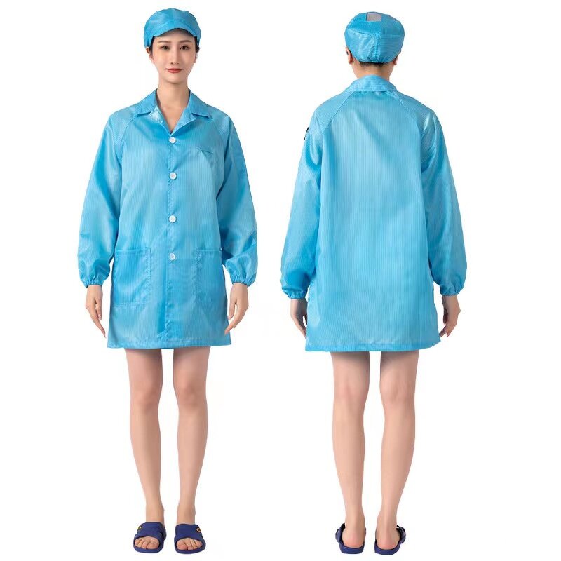 ESD Garment Manufacturer - Customized Polyester Working Smock Antistatic Reusable for Food Industry
