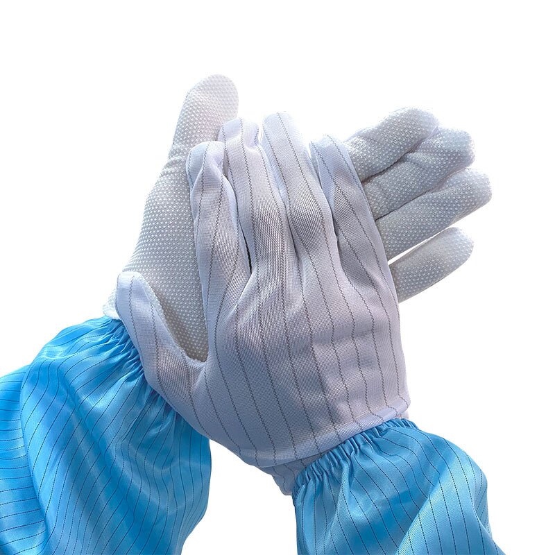 Cleanroom Esd Dotted Glove Manufacturer - Custom Logo Best Material for Boxes Pu Palm Coating Singapore