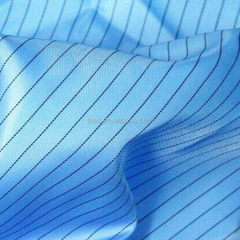 ESD Cleanroom TC Fabric Manufacturer - Industrial 65% Polyester 33% Cotton 2% Carbon Yarn Washable Clothing Material