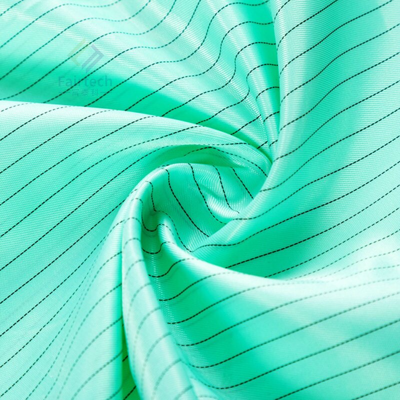 Antistatic ESD Fabric Manufacturer - Factory Supply 150meters 5mm Stripe Industrial Cleanroom