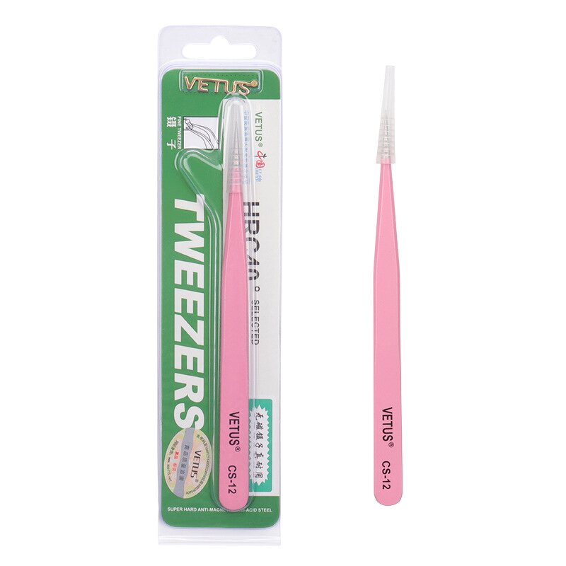 Vetus Tweezer Manufacturer - 71 Made in Korea Dark Brown Eyebrow Extension Safety Product