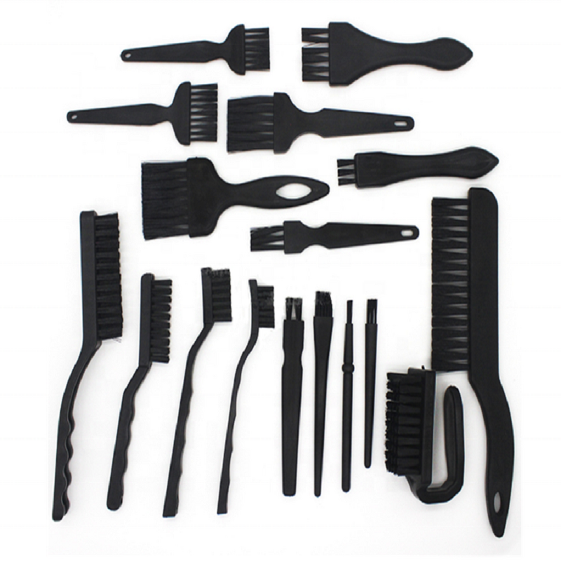 Anti Static Brush Manufacturer - Straight Handle L Size 1 Row Bristle 12 Holes Length 170mm