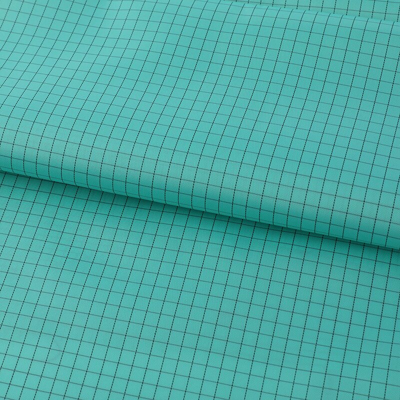 Antistatic Fabric Manufacturer - 99% Polyester +1% carbon fiber 5mm stripe for workwear esd