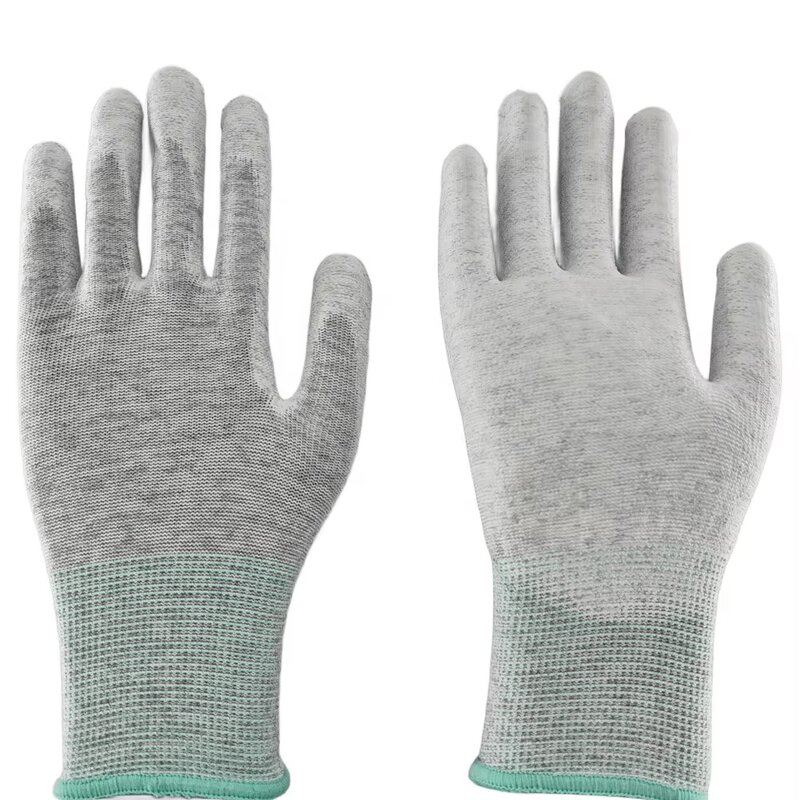 ESD Nylon Glove Manufacturer - FR0304 with Carbon Fiber PU Palm Coating