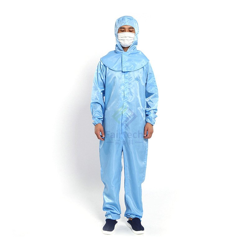 Anti-Static Jumpsuit Manufacturer - White ESD Cotton CR Cleanroom Garment All-Antistatic for Safety