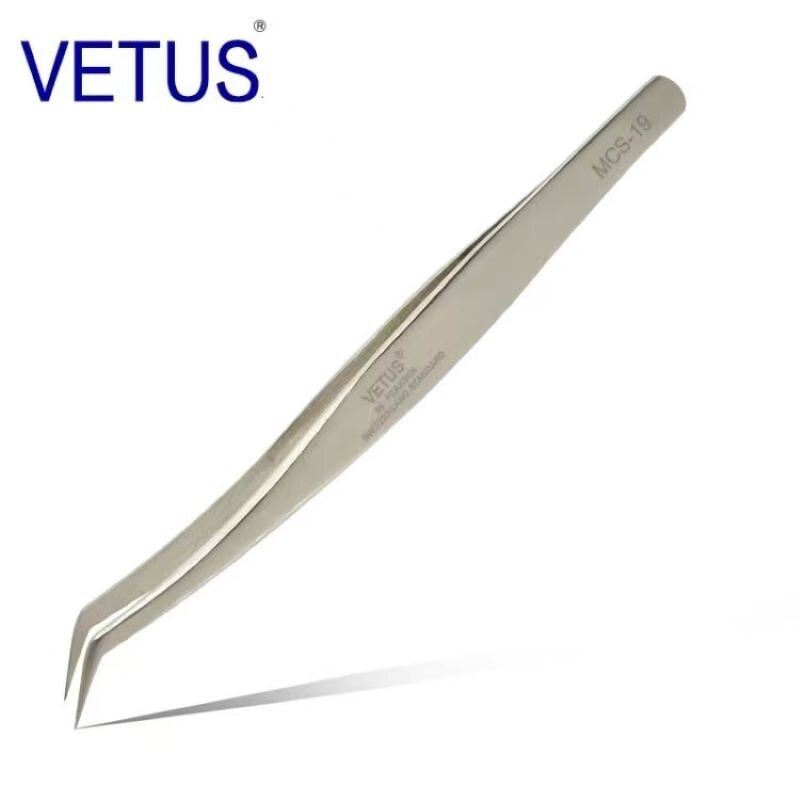 Precision Tweezers Manufacturer - At a Loss Stainless Steel Curved Double Date Gold - 45 Slim Foot Eyelash Extension Mascara