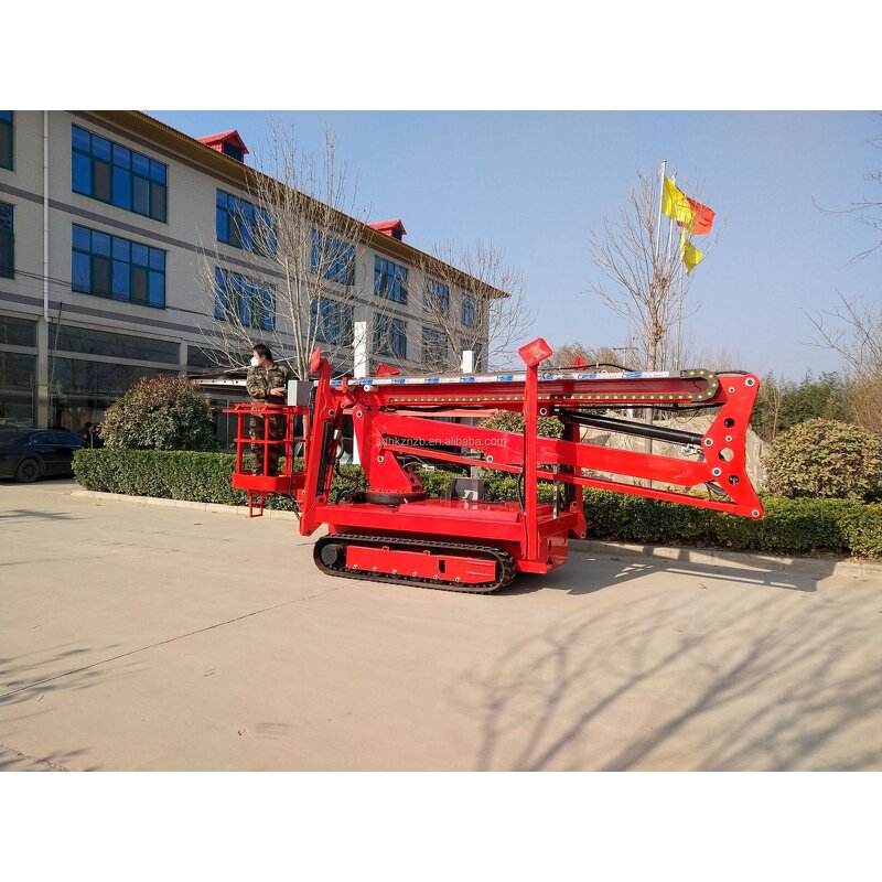 Small Hydraulic Trailer Knuckle Boom Lift - 10-22m Tracked Automatic Leveling