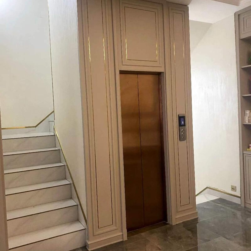 Small Shaftless Residential Traction Home Elevator - 3 Floors