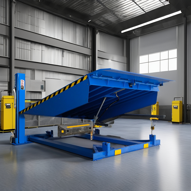Adjustable Mobile Loading Ramp - Hydraulic Operation & High-Stability