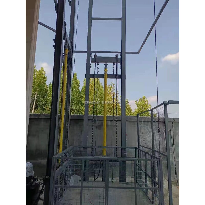 Industrial Vertical Cargo Lift - Wall Mounted Electric Hydraulic Goods Lift