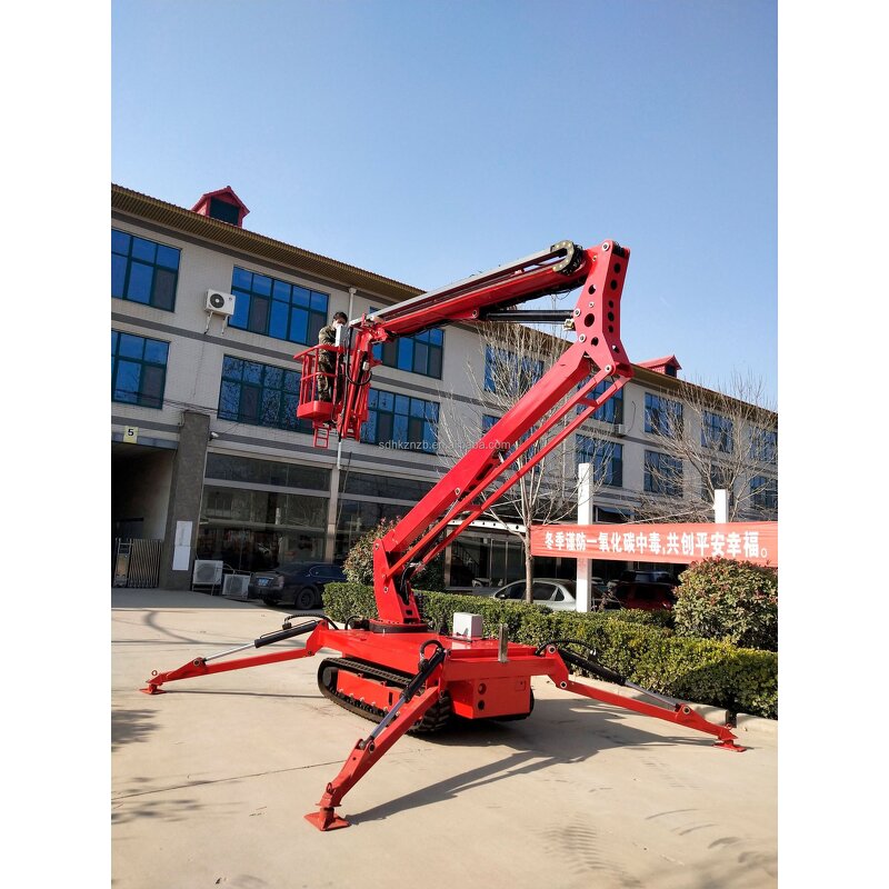 Small Hydraulic Trailer Knuckle Boom Lift - 10-22m Tracked Automatic Leveling