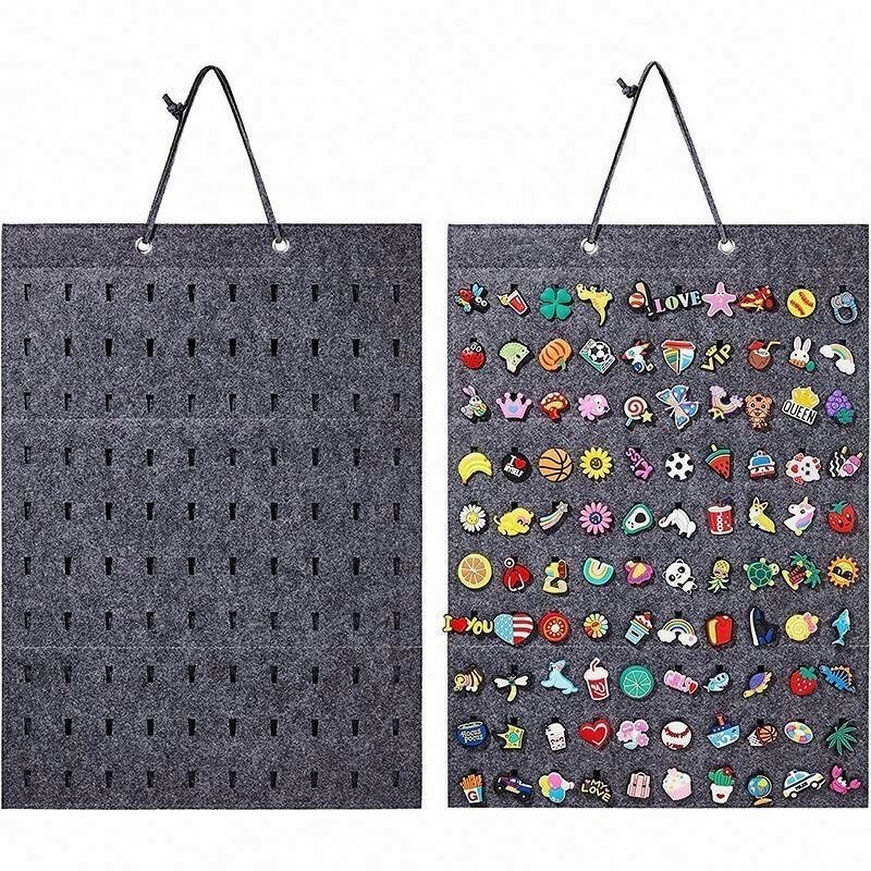 DIY Shoes Charm Holder - PVC Collector Rectangular Silicone Pad Storage