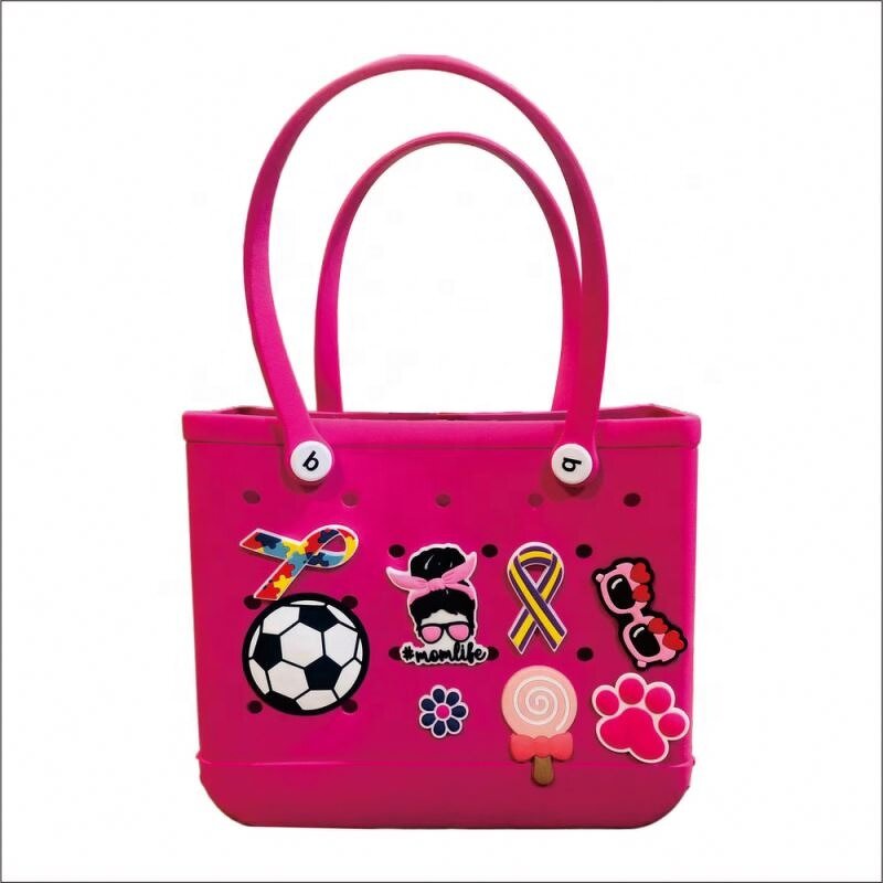 Large Size Shoes Charm - Waterproof Washable Pink Black Leopard Bog Bag