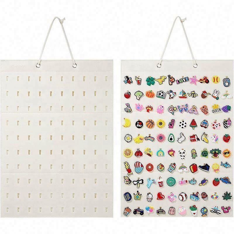 DIY Shoes Charm Holder - PVC Collector Rectangular Silicone Pad Storage