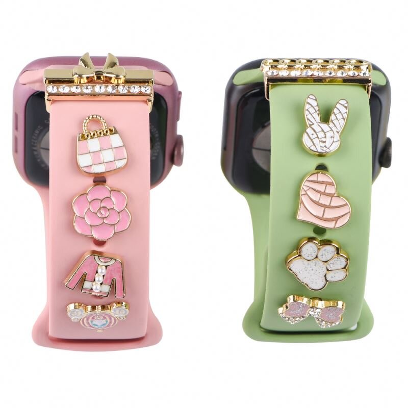 Slide Metal Charms for Silicone Band - for 38-45mm All Series Designer