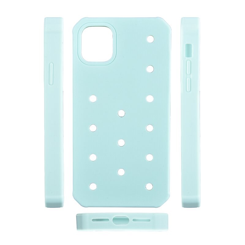 Shockproof Cartoon Phone Case - 3D Cute Silicone Holds Clog Charms