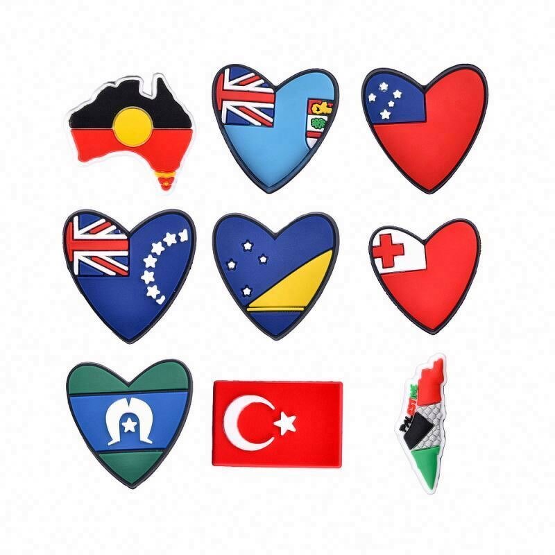 Cook Island Flag Shoe Charm - NRL Rugby Maori Design for NZ & Australia