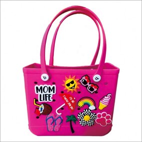 Large Size Shoes Charm - Waterproof Washable Pink Black Leopard Bog Bag