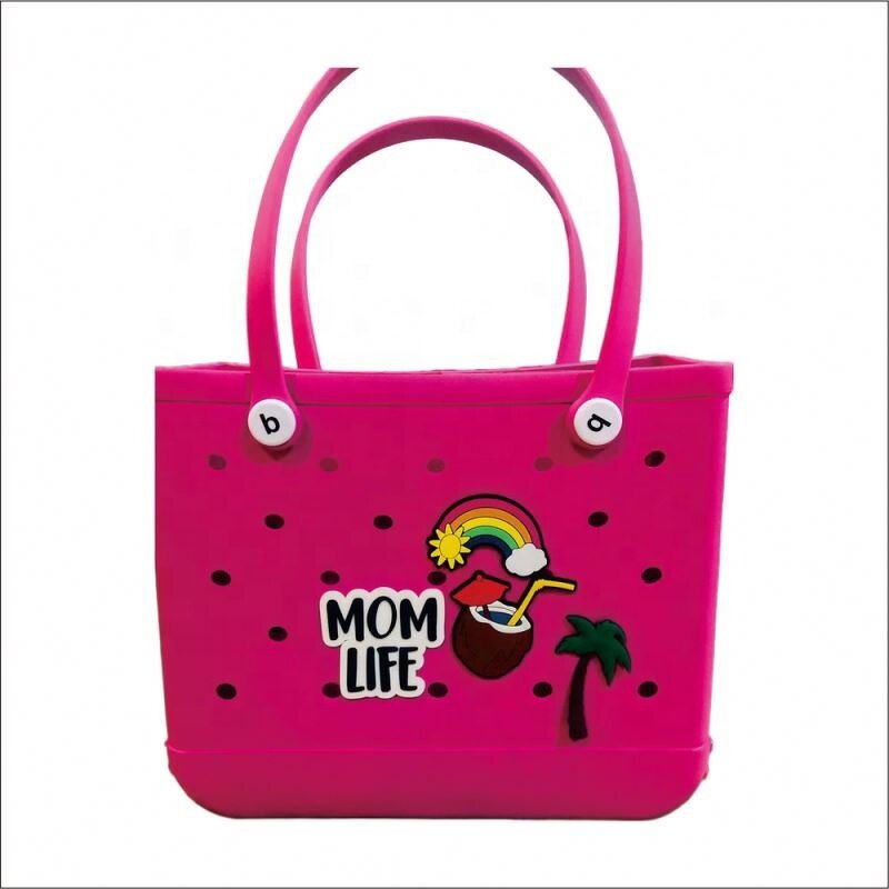 Large Size Shoes Charm - Waterproof Washable Pink Black Leopard Bog Bag