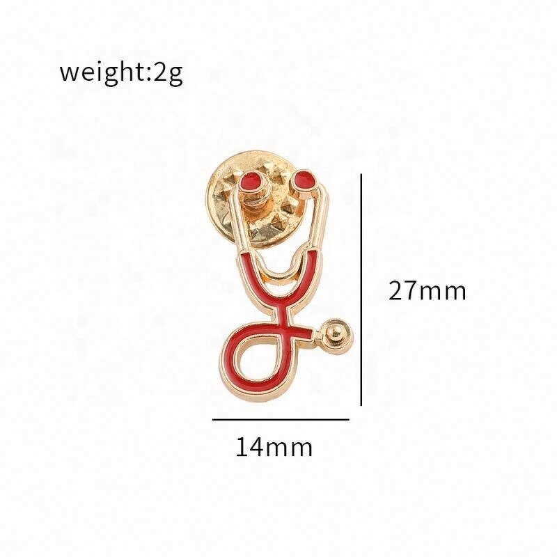 Hospital Hat Pin Badges - Designer Enamel Auscultator Nurse Doctor Brooch