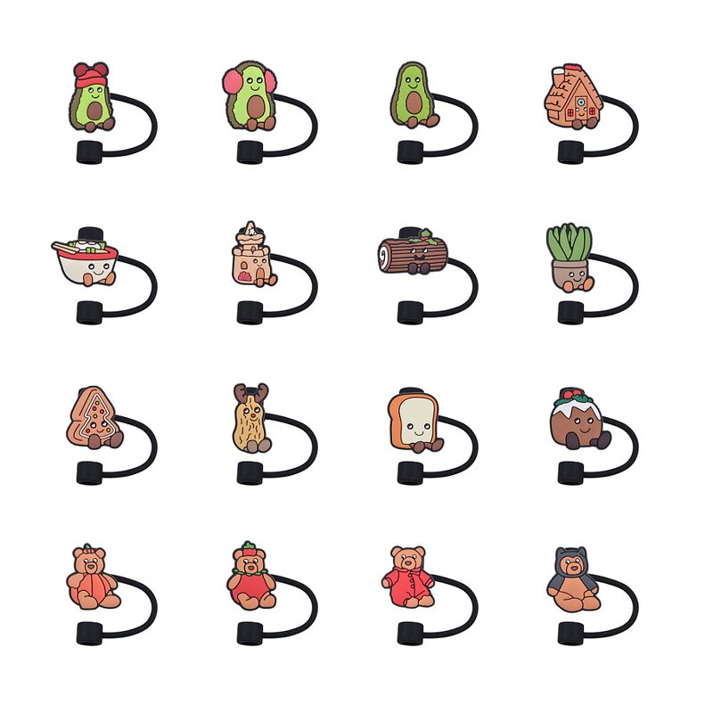 8mm Silicone Drinking Straw Charms - Superstar Designs for Tumblers