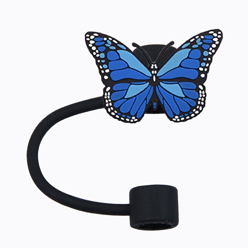 Plastic Drinking Straws with PVC Charms - Custom Colorful Reusable for Kids