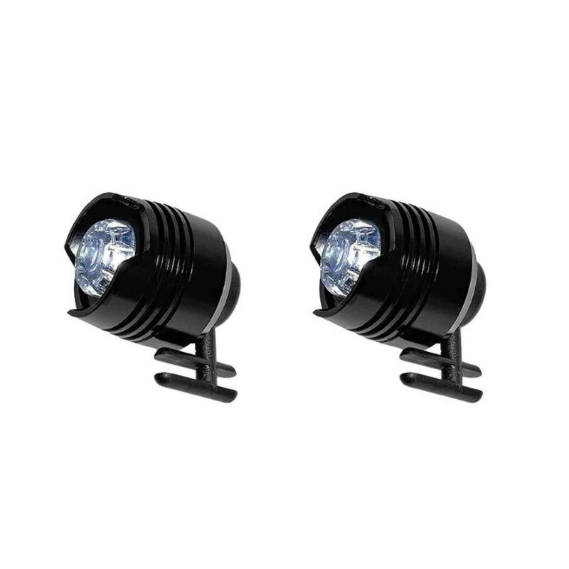 LED Headlights Shoe Charms - Battery USB Recharge Light Up Decoration