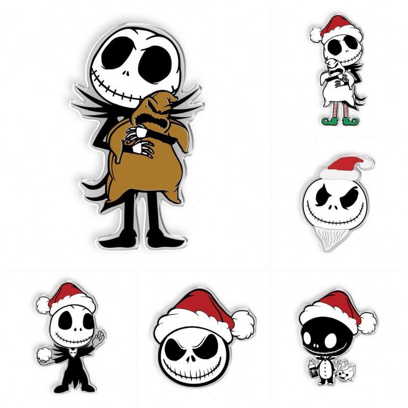 Custom Acrylic Pin Manufacturer - Clear Glitter Halloween Badge & Chain Charm