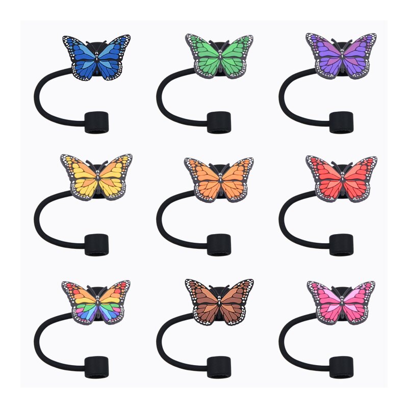 8mm Silicone Drinking Straw Charms - Superstar Designs for Tumblers