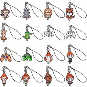 Cartoon Animal Phone Charms - Soft Mix Focal Beads Silicone for Decoration
