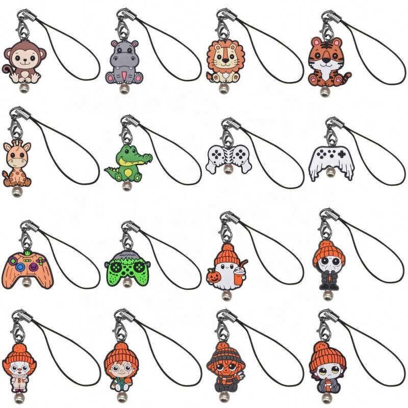 Cartoon Animal Phone Charms - Soft Mix Focal Beads Silicone for Decoration