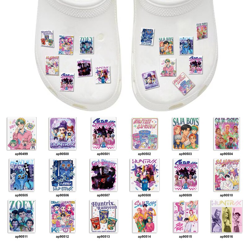 Acrylic Kpop Demon Hunters Shoes Charm - Bling Accessories for Shoe Decorations