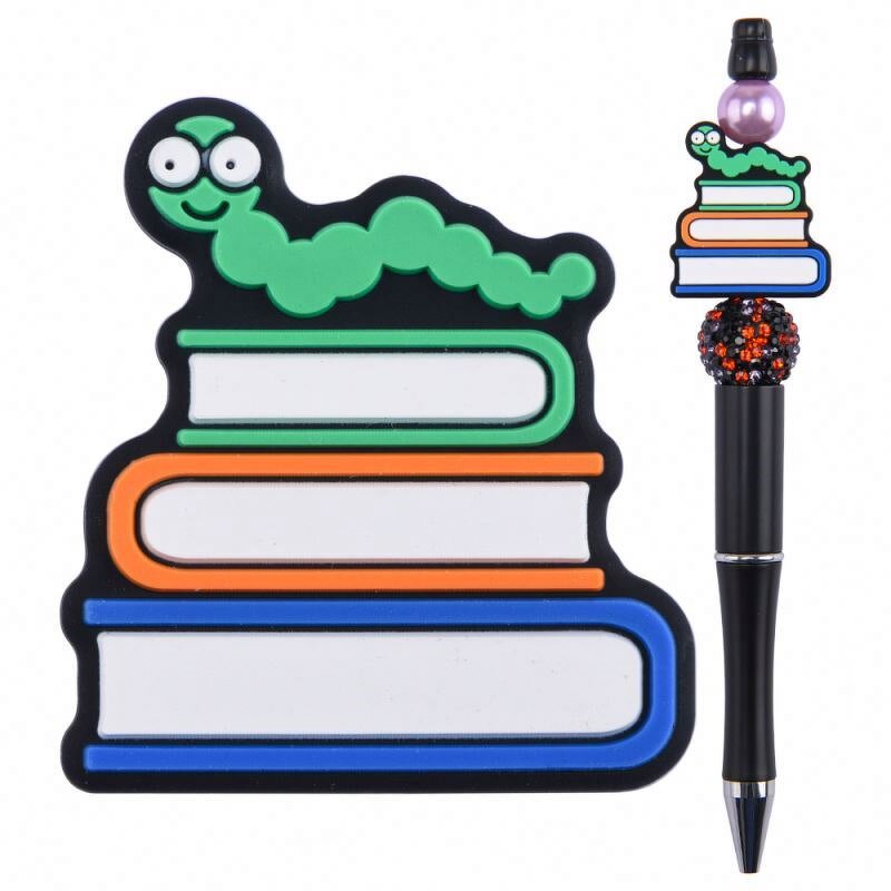 Custom Book Pen Charms - Silicone Bead Teacher Focal Beads for Pen Making