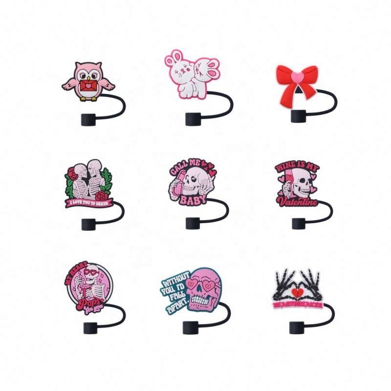 Straw Topper Charms Manufacturer - Cartoon Cover for Glass Cup Drinkware
