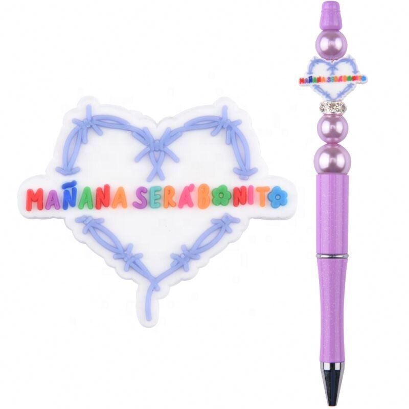 Food Grade Silicone Charms - Valentine's Taco Hearts Focal Beads for Pen DIY