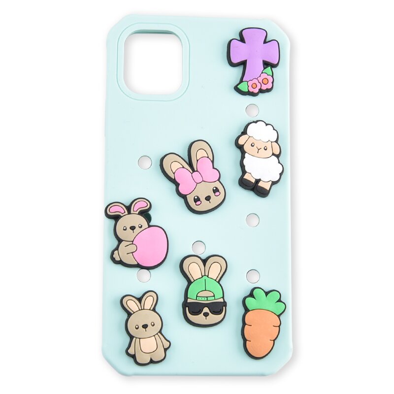 Silicone Mobile Phone Cases Manufacturer - Multi Color DIY Holds Clog Charms