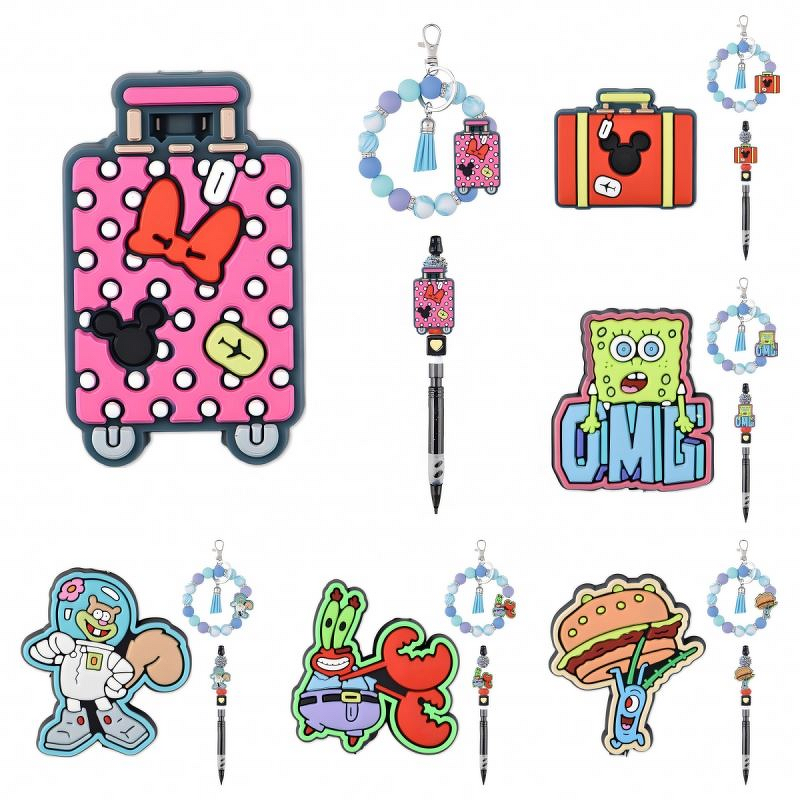 Cartoon Animal Silicone Beads - Easter Valentine Mix Baby Teething for Pen