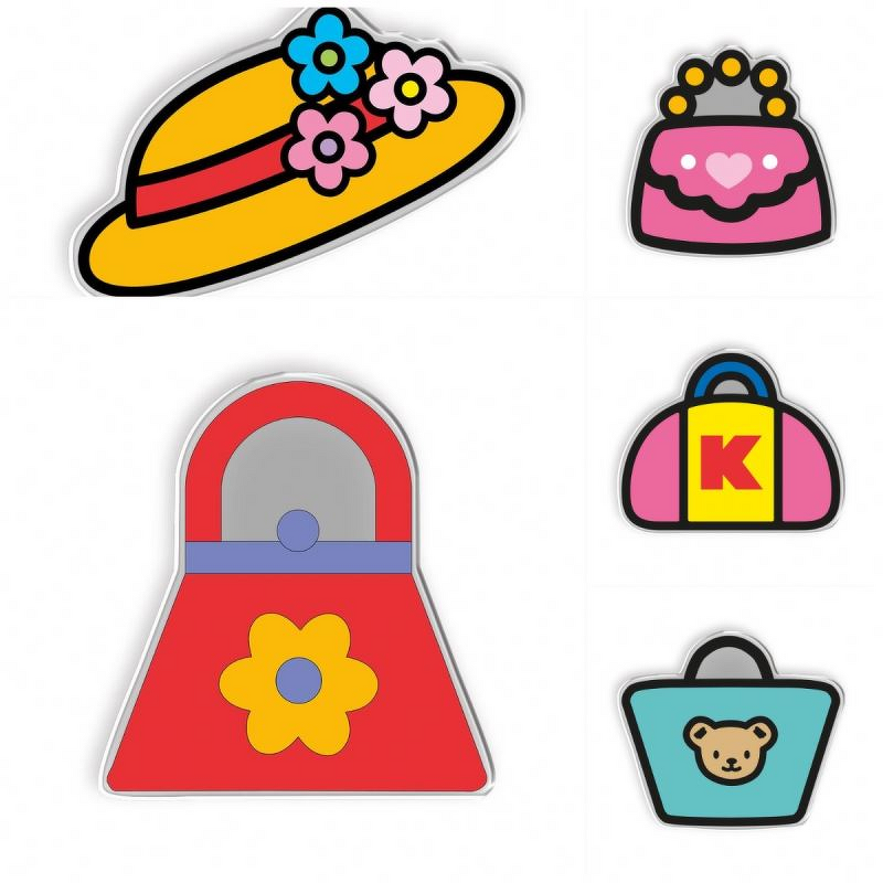 Custom Acrylic Pin Manufacturer - Clear Glitter Halloween Badge & Chain Charm