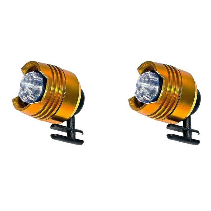 LED Headlights Shoe Charms - Battery USB Recharge Light Up Decoration