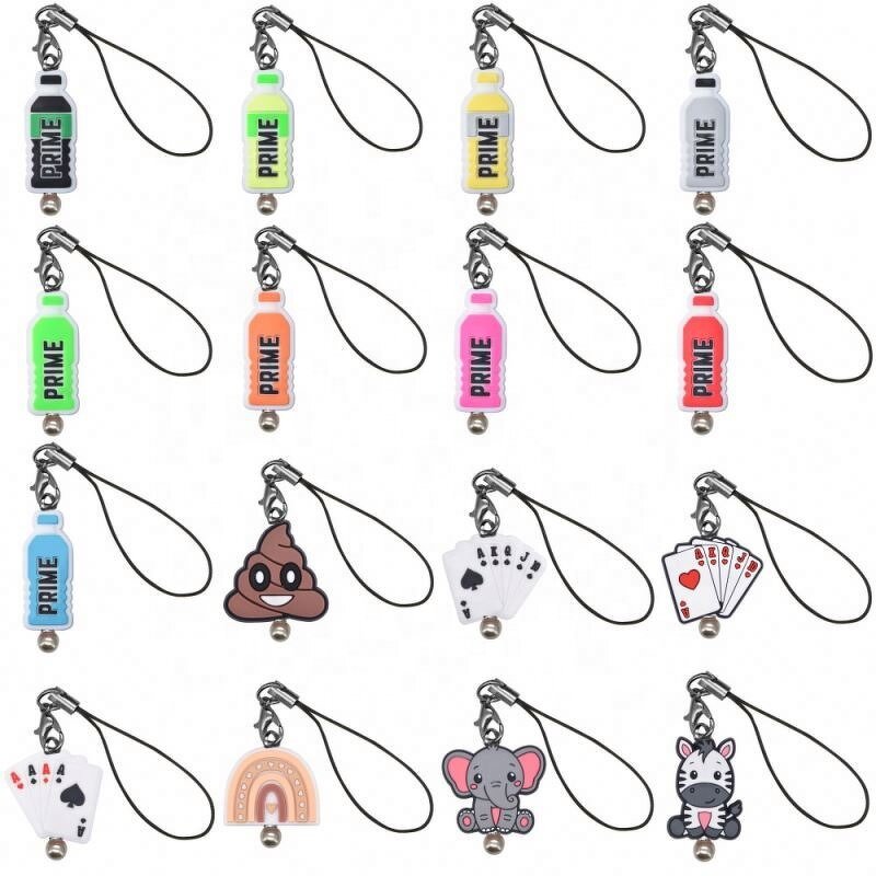 Cartoon Animal Phone Charms - Soft Mix Focal Beads Silicone for Decoration