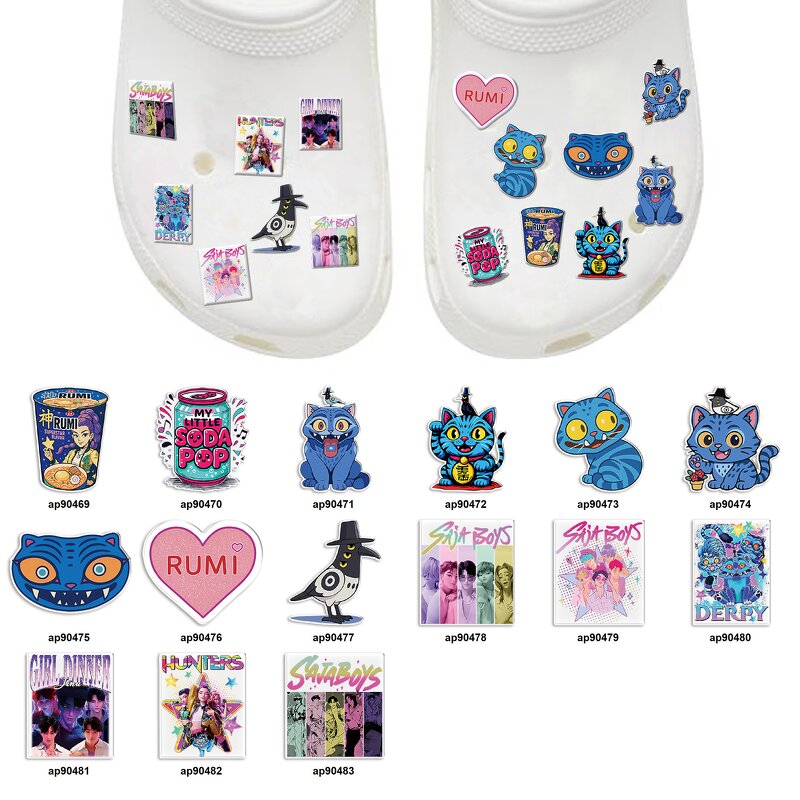 Acrylic Kpop Demon Hunters Shoes Charm - Bling Accessories for Shoe Decorations