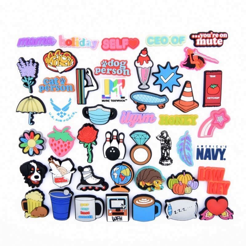 Mixed Shoe Charm Lot - HANUKKA Cartoon DIY Rubber PVC for Kids Gift