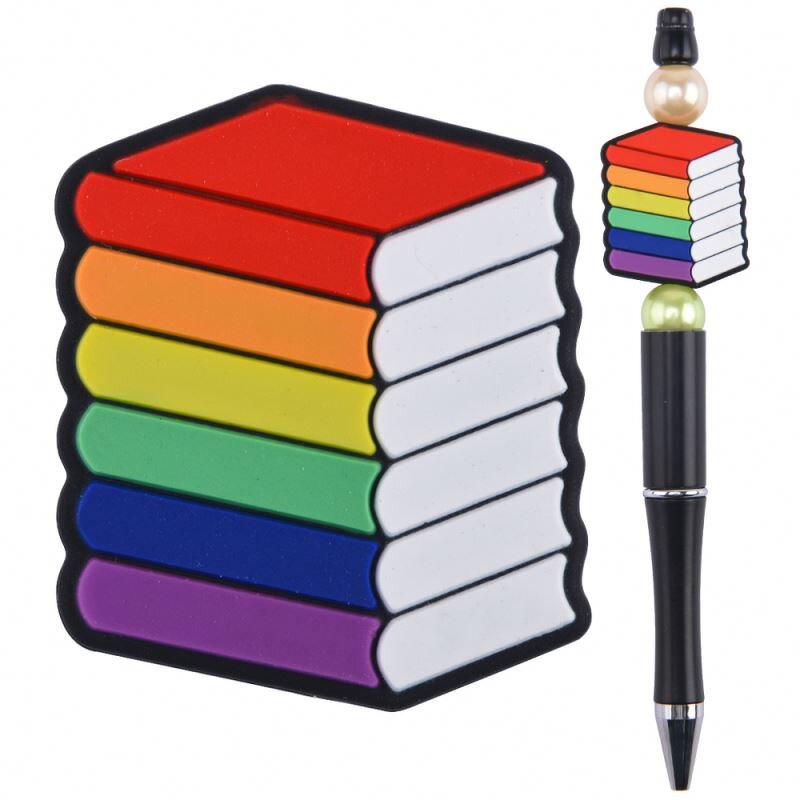 Custom Book Pen Charms - Silicone Bead Teacher Focal Beads for Pen Making