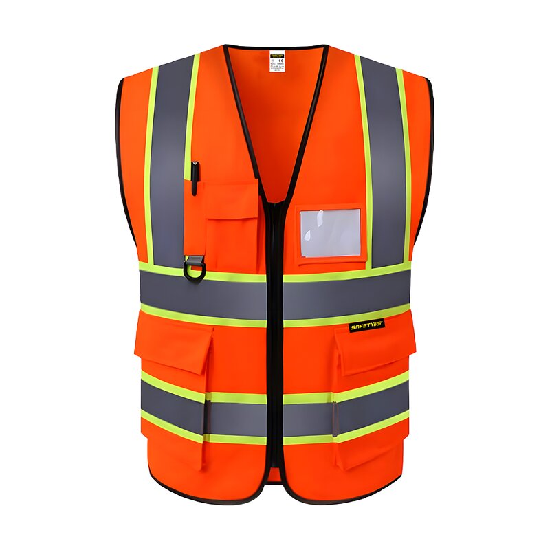 ANSI Class 2 Safety Vest - LED Flash Customizable Logo Convenient Pockets