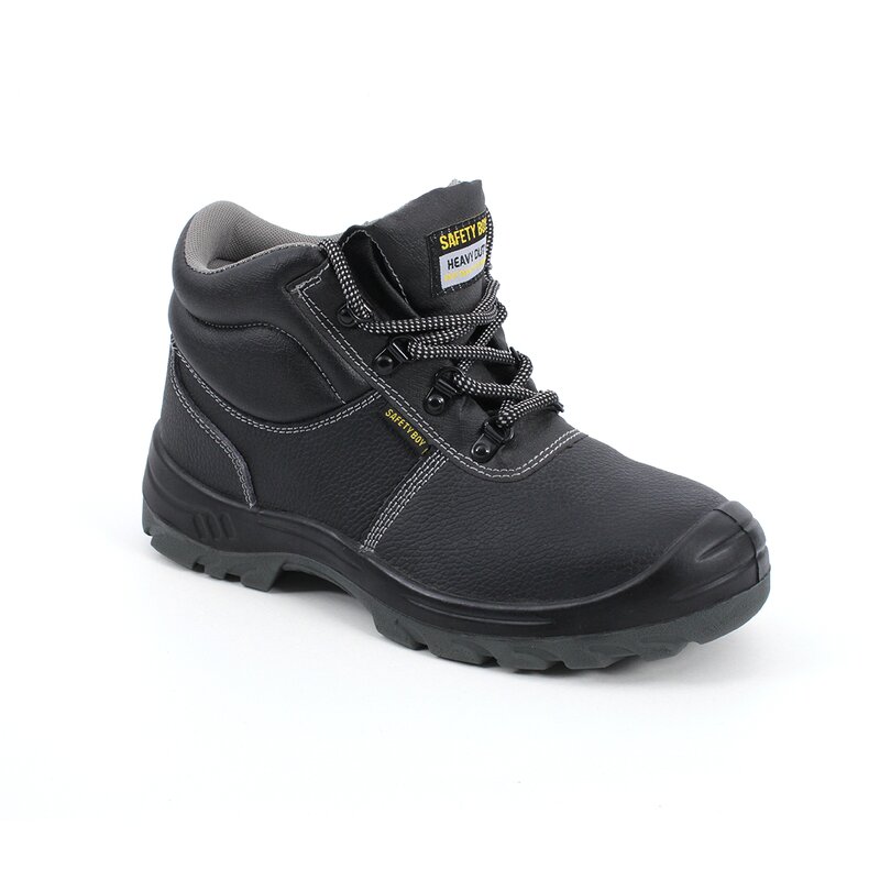 Unisex Work Boots - Slip-Resistant Steel Toe Puncture-Proof Genuine Leather